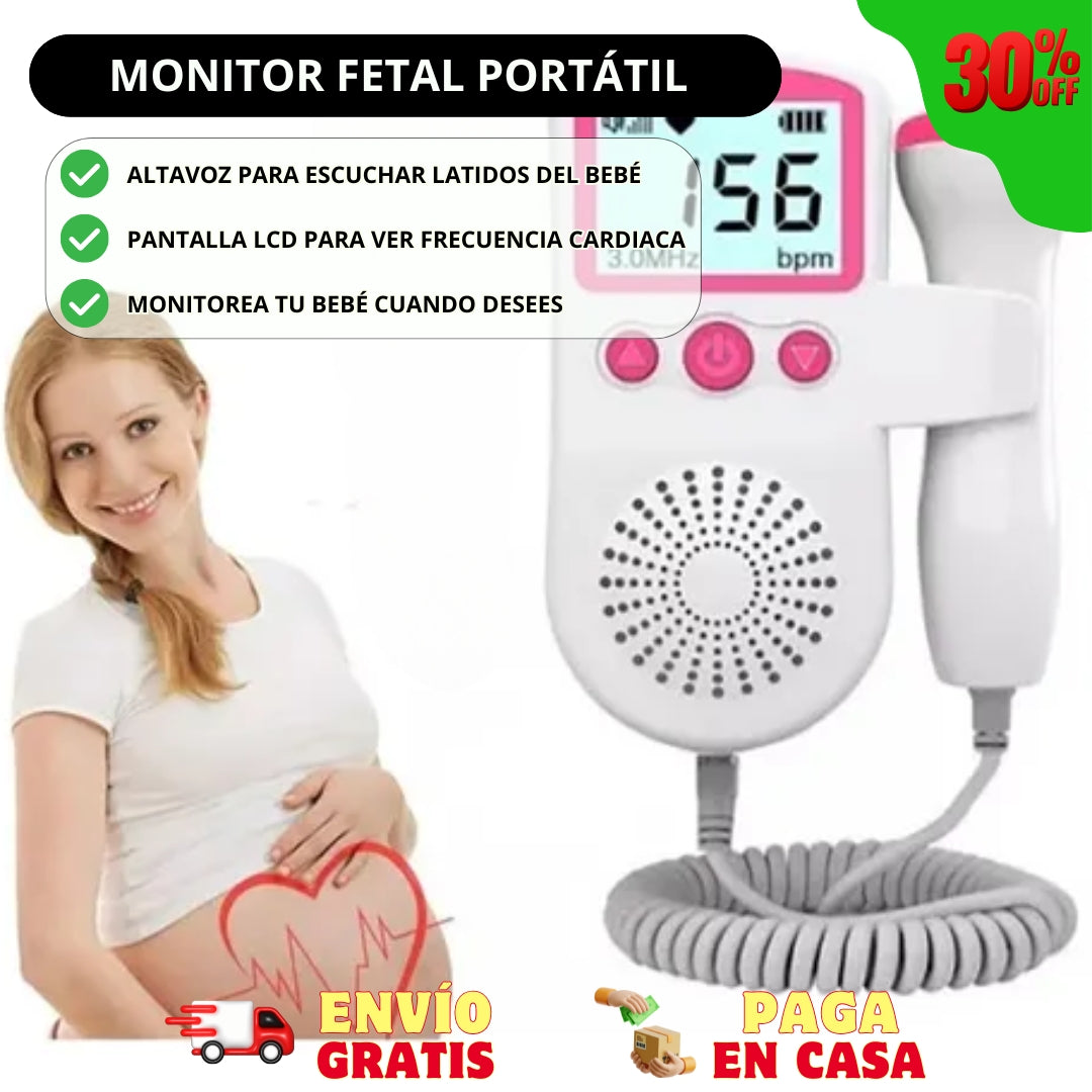 Monitor Fetal Frecuencia Cardiaca Portátil