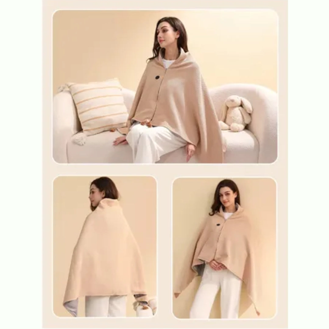 Manta Poncho Térmico USB con Cierre