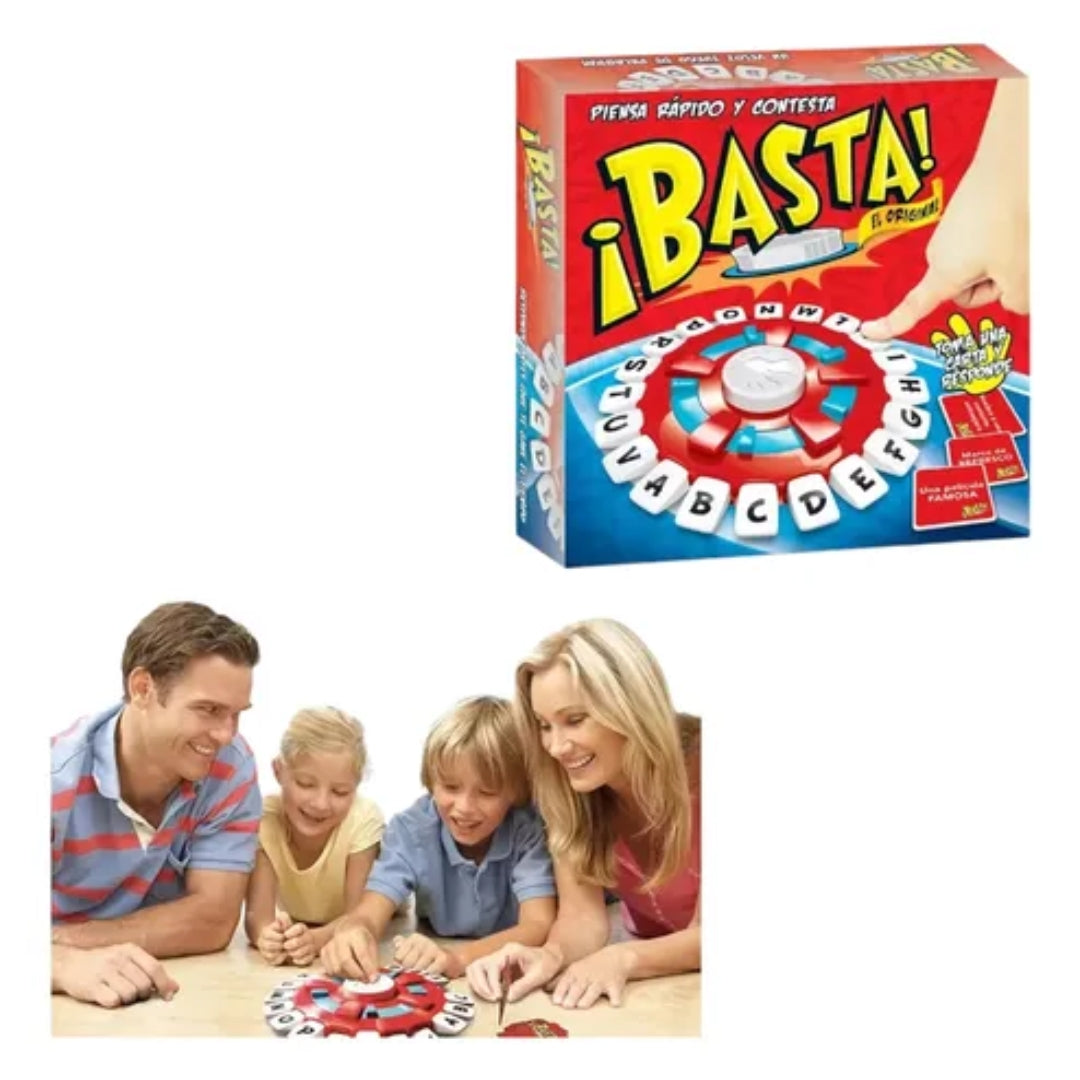 ¡BASTA! Juego de Mesa en Español (Versión Electrónica) + Hielera Cubeta de REGALO