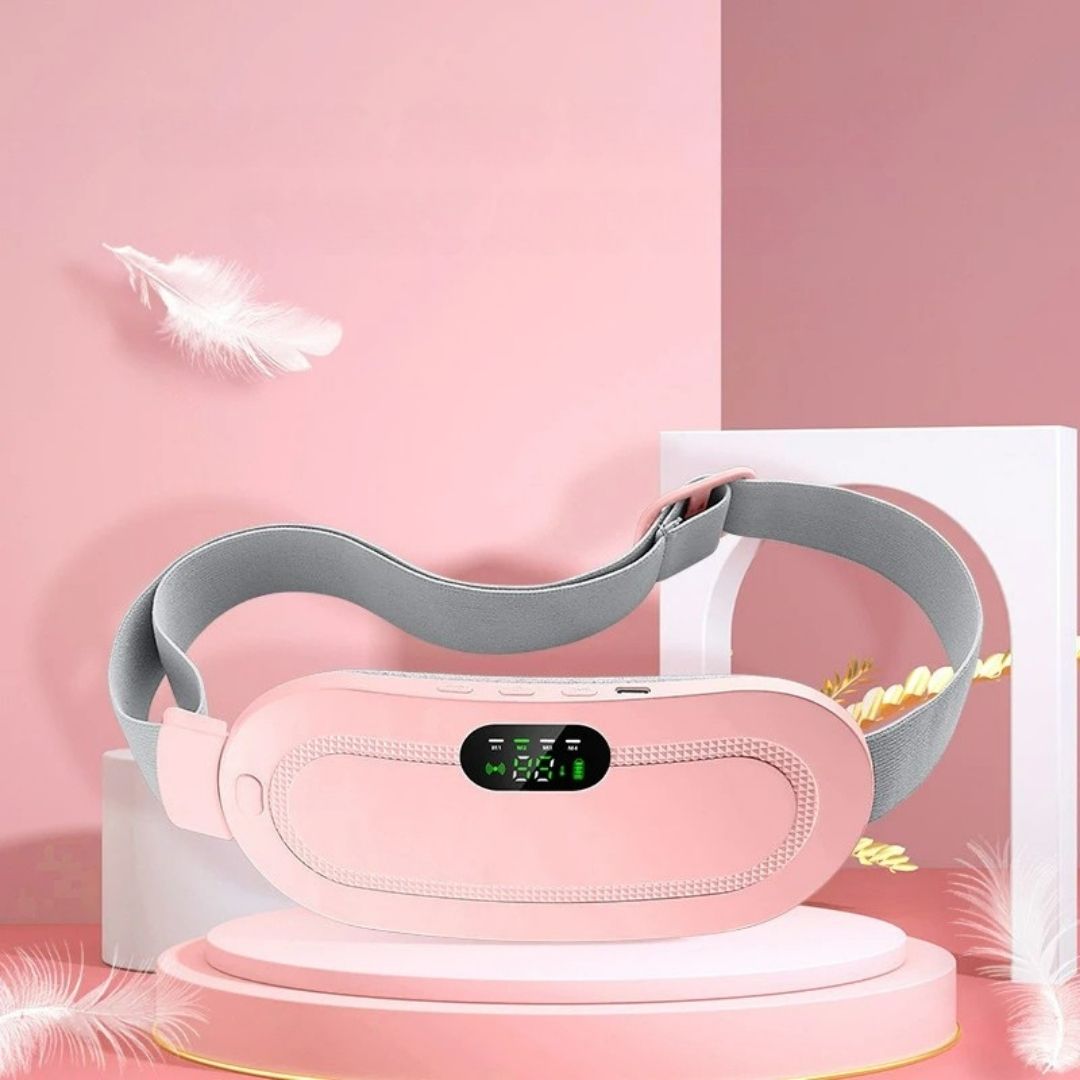Cinturón con Calor y Vibración para Cólicos Menstruales Recargable USB