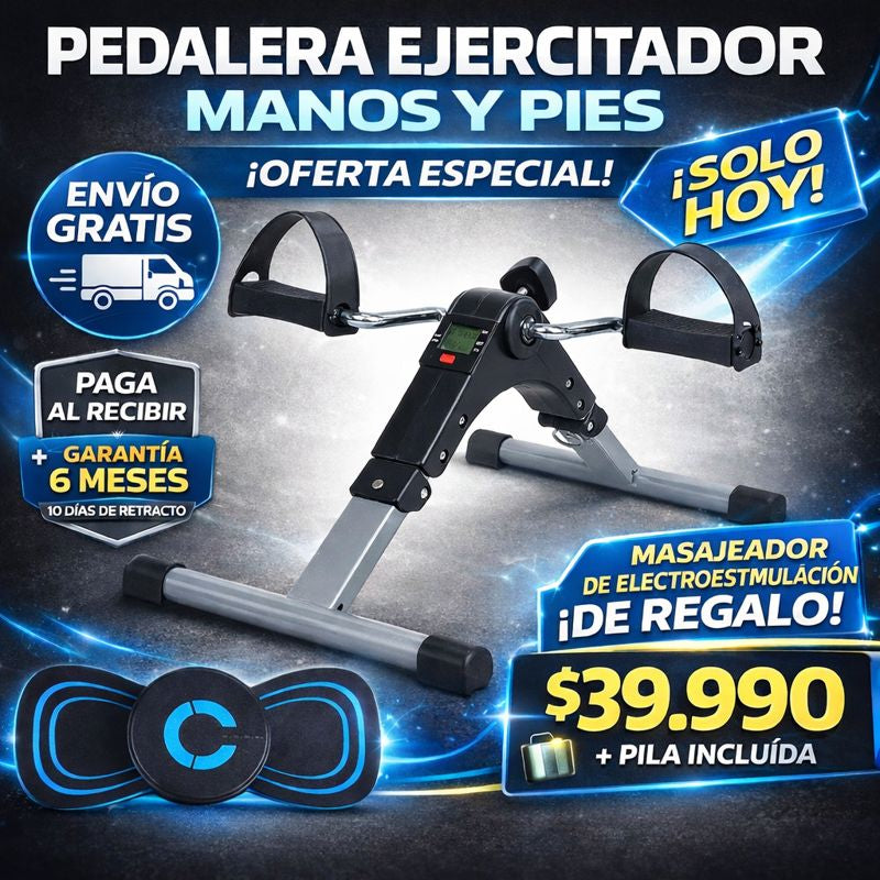 Pedalera con Pantalla | Pedalea Sentado Viendo Tele | Masajeador de Regalo