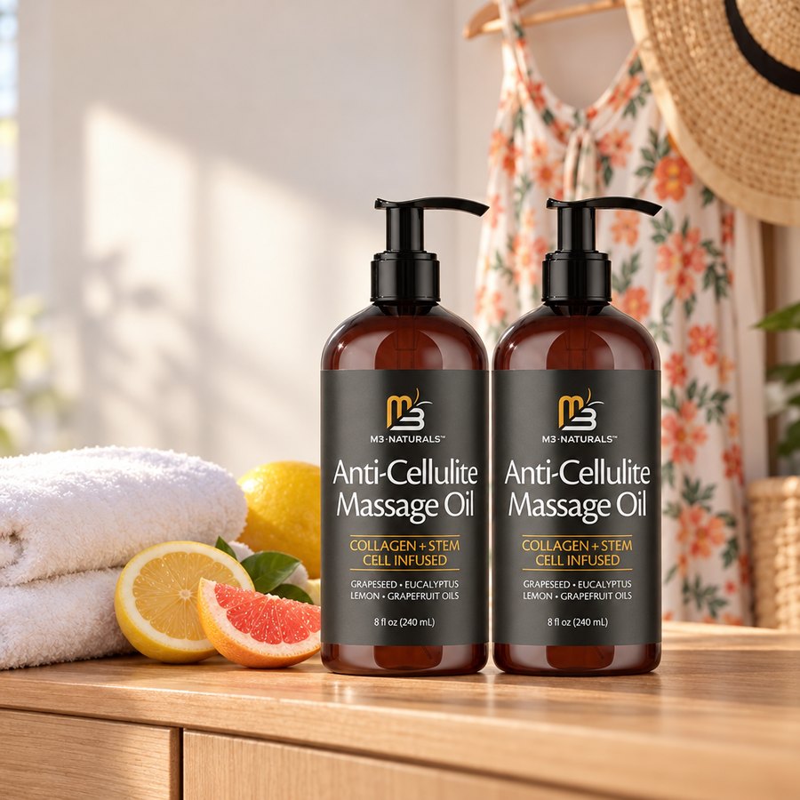 Pack 2 Aceites de Masaje Corporal M3 Naturals | Ponte ese Vestido y Cuida tu Piel | Envío Gratis