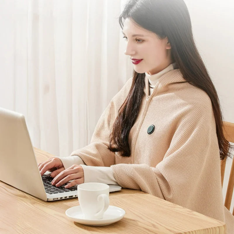 Manta Poncho Térmico USB con Cierre