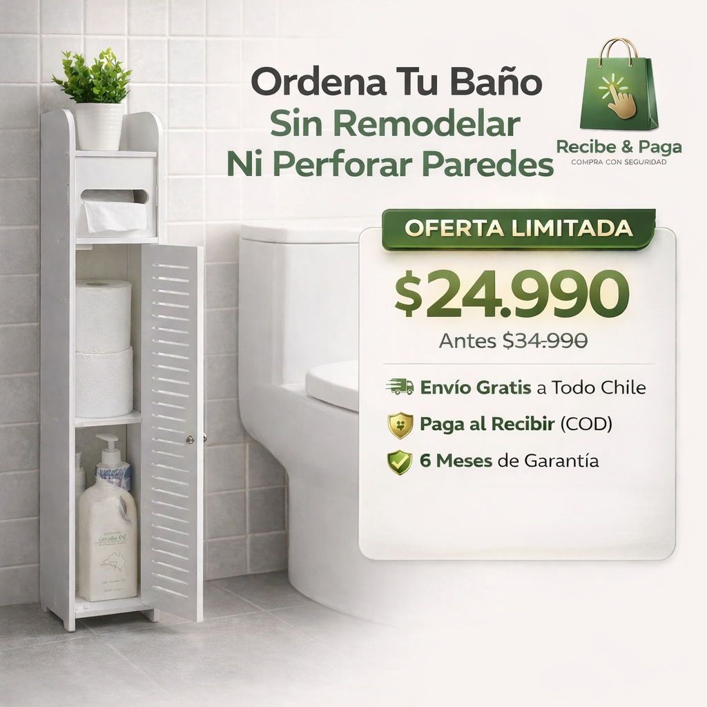 ESTANTE PORTA CONFORT Y ARTÍCULOS BAÑO + ENVÍO GRATIS