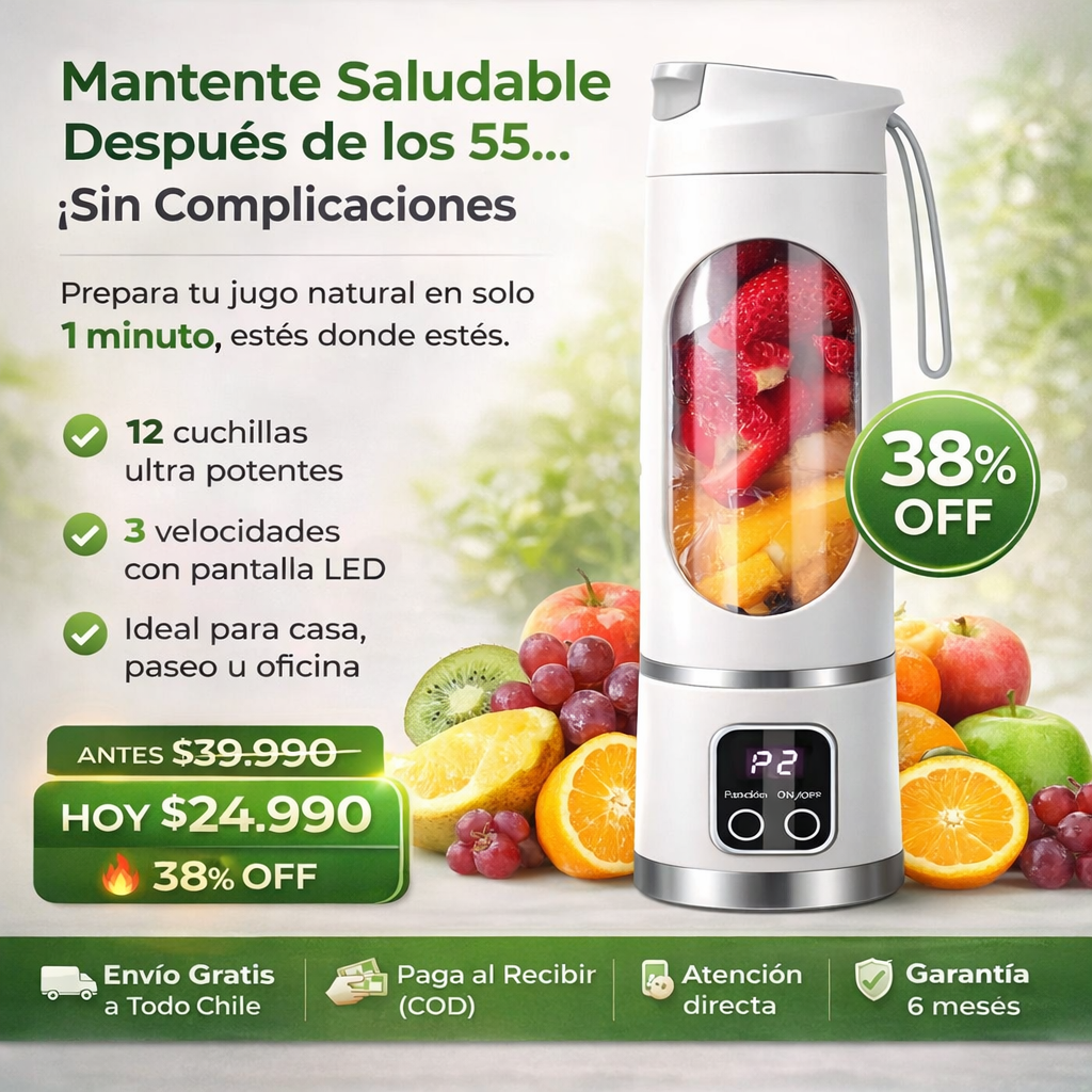 Juguera Procesadora Portátil Recargable + Envío Gratis