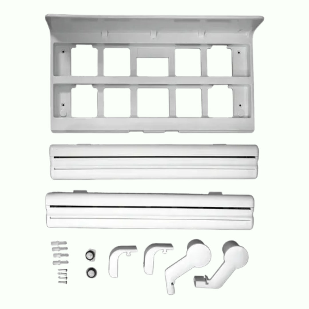Dispensador 3 en 1: Toalla Papel + Aluminio + Plástica | Afilador Cuchillos de REGALO