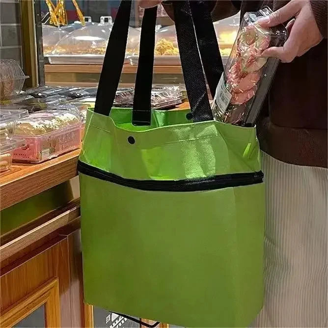Carrito de Compra Plegable con Ruedas para Mercadería + Afilador Cuchillos de REGALO (c/ envío gratis)