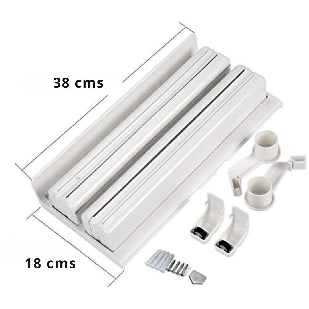 Dispensador 3 en 1: Toalla Papel + Aluminio + Plástica | Afilador Cuchillos de REGALO
