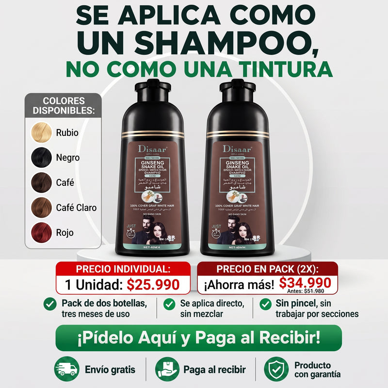 Shampoo Pinta Canas Disaar | Sin Mezclas ni Pincel | Envío Gratis
