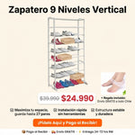 Zapatero 9 Niveles Vertical | Organización eficiente y ahorro de espacio | + Regalo: Protector de Talón de Silicona