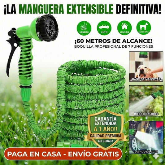 Manguera Extensible + Pistola Regadora - 22.5 Metros + GARANTÍA DE 1 AÑO GRATIS
