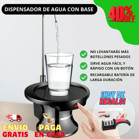 Dispensador Eléctrico de Agua con Plataforma + Afilador de Cuchillos de REGALO (c/ envío gratis)