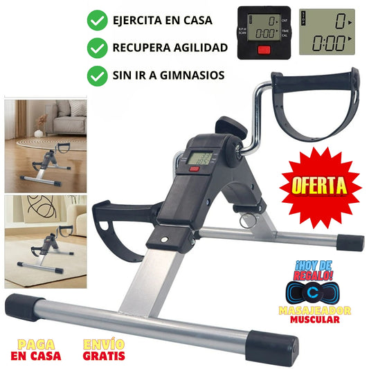 PEDALERA FITNESS CON PANTALLA LCD (PILA GRATIS) | MASAJEADOR MUSCULAR DE REGALO 🎁