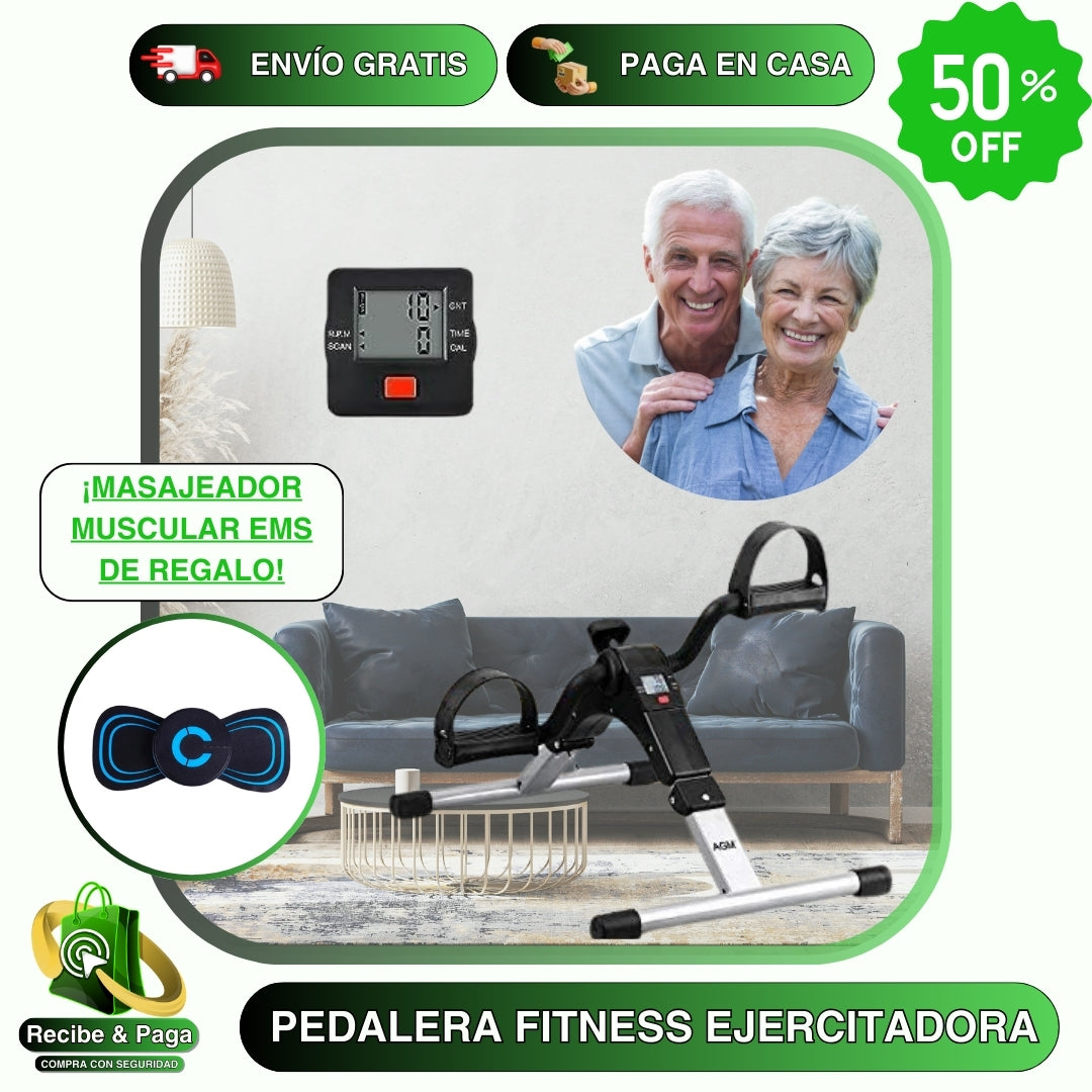 Pedalera Fitness Pantalla LED (pila incluidas) + Masajeador Muscular de REGALO