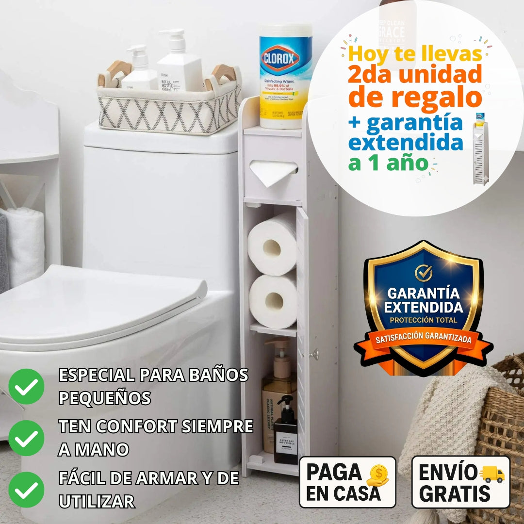 ESTANTE PORTA CONFORT Y ARTÍCULOS BAÑO + 2DA UNIDAD DE REGALO + GARANTÍA 1 AÑO
