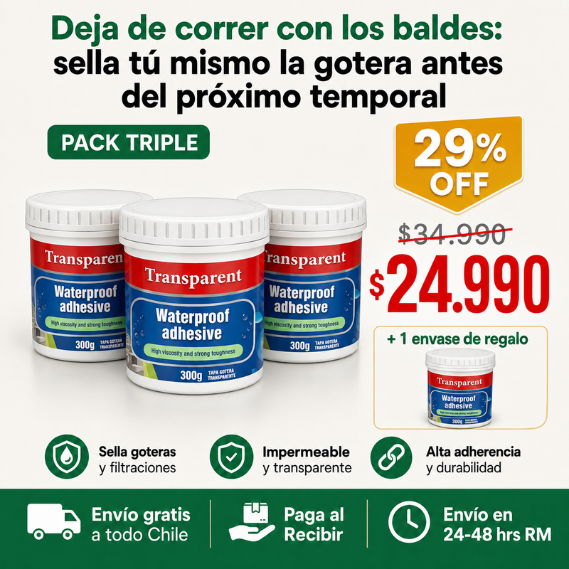 Pack Anti-Goteras 3+1 GRATIS | Sella, Impermeabiliza y Protege | Envío Gratis