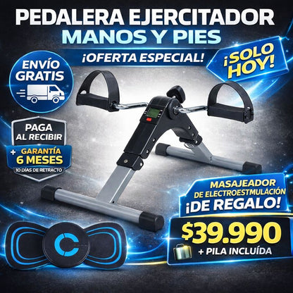 Pedalera con Pantalla | Pedalea Sentado Viendo Tele | Masajeador de Regalo