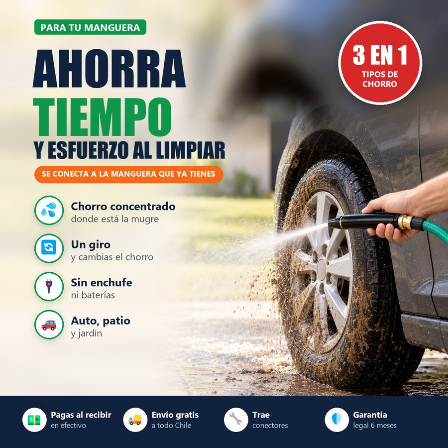 Boquilla de Alta Presión para Manguera | Ahorra Tiempo y Esfuerzo al Limpiar | Envío Gratis