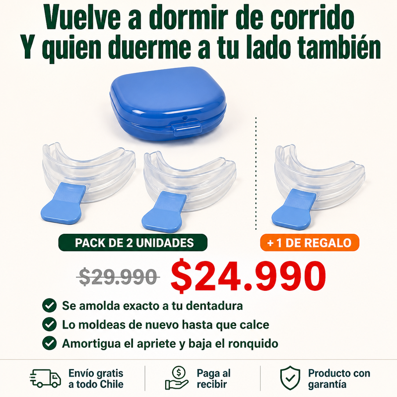 Pack 2 Protectores Bucales | Se Moldean a tu Mordida | 1 de Regalo