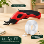 Tijera Eléctrica Inalámbrica | Corta y Crea en Casa | Cinta Doble Cara de Regalo