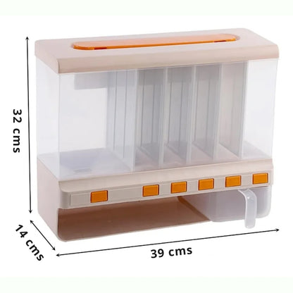 DISPENSADOR DE GRANOS 6 EN 1 | INCLUYE PORCIONADOR + AFILADOR CUCHILLOS GRATIS