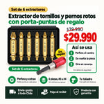 Extractor de Tornillos y Pernos Rotos + Porta-Puntas Magnético de Regalo | Saca lo que se Rompió sin Dañar la Pieza | Envío Gratis