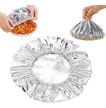 Pack 50 Tapas de Aluminio Elásticas + 50 Transparentes de Regalo | Cubre Platos y Fuentes | Envío Gratis