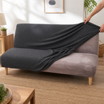 Funda Elástica para Sofá Cama, Futón y Sofá de Brazos Bajos | 2 Cuerpos