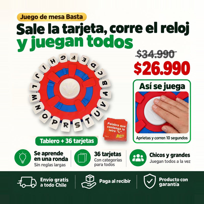 Juego de Mesa Basta | Risas en Familia desde la Primera Ronda | Envío Gratis