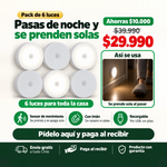 Pack 6 Luces LED con Sensor de Movimiento | Se Encienden Solas al Pasar | Envío Gratis