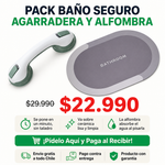 Pack Baño Seguro | Agarradera sin Taladro y Alfombra | Envío Gratis