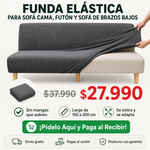 Funda Elástica para Sofá Cama, Futón y Sofá de Brazos Bajos | 2 Cuerpos