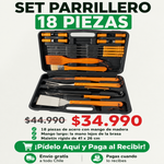 Set Parrillero 18 Piezas con Maletín | Llega al 18 con Todo Listo