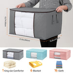 Kit 3 Organizadores de Ropa 90 L + 3 Colgadores de Pantalón | Guarda el Invierno y Libera tu Clóset | Envío Gratis