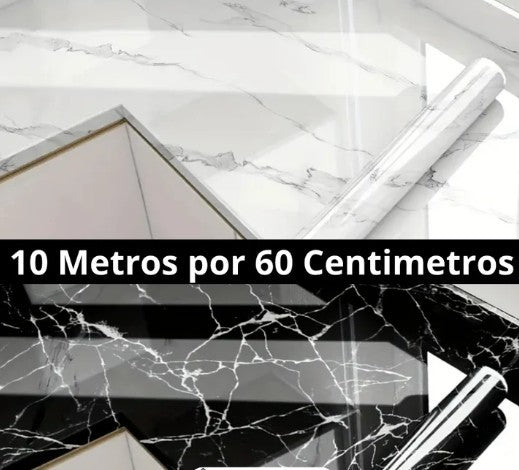 Papel Adhesivo Efecto Mármol 10 m | Renueva tu Mesón sin Obra | Envío Gratis
