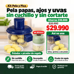 Pelador Eléctrico de Frutas y Verduras + Picador de Regalo | Pela en Segundos sin Cuchillo | Envío Gratis