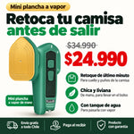 Mini Plancha a Vapor Portátil | Retoca tu Ropa Antes de Salir | Envío Gratis