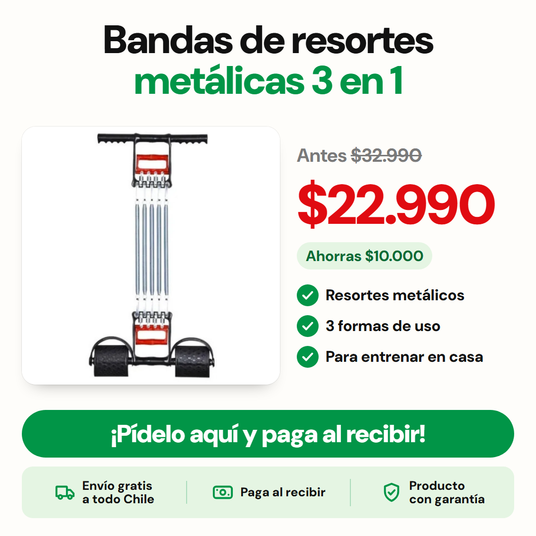 Bandas de resortes metálicas 3 en 1