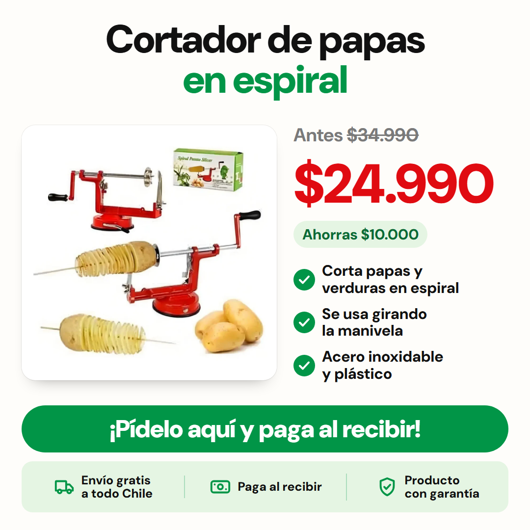 Cortador de papas en espiral