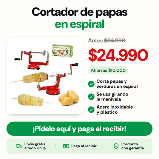 Cortador de papas en espiral