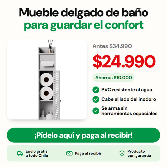 Mueble delgado de baño para guardar el confort
