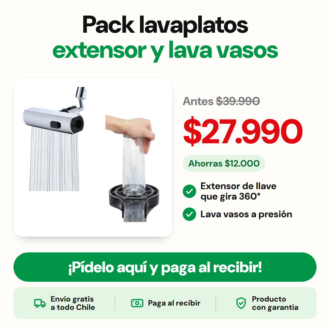 Pack lavaplatos extensor y lava vasos