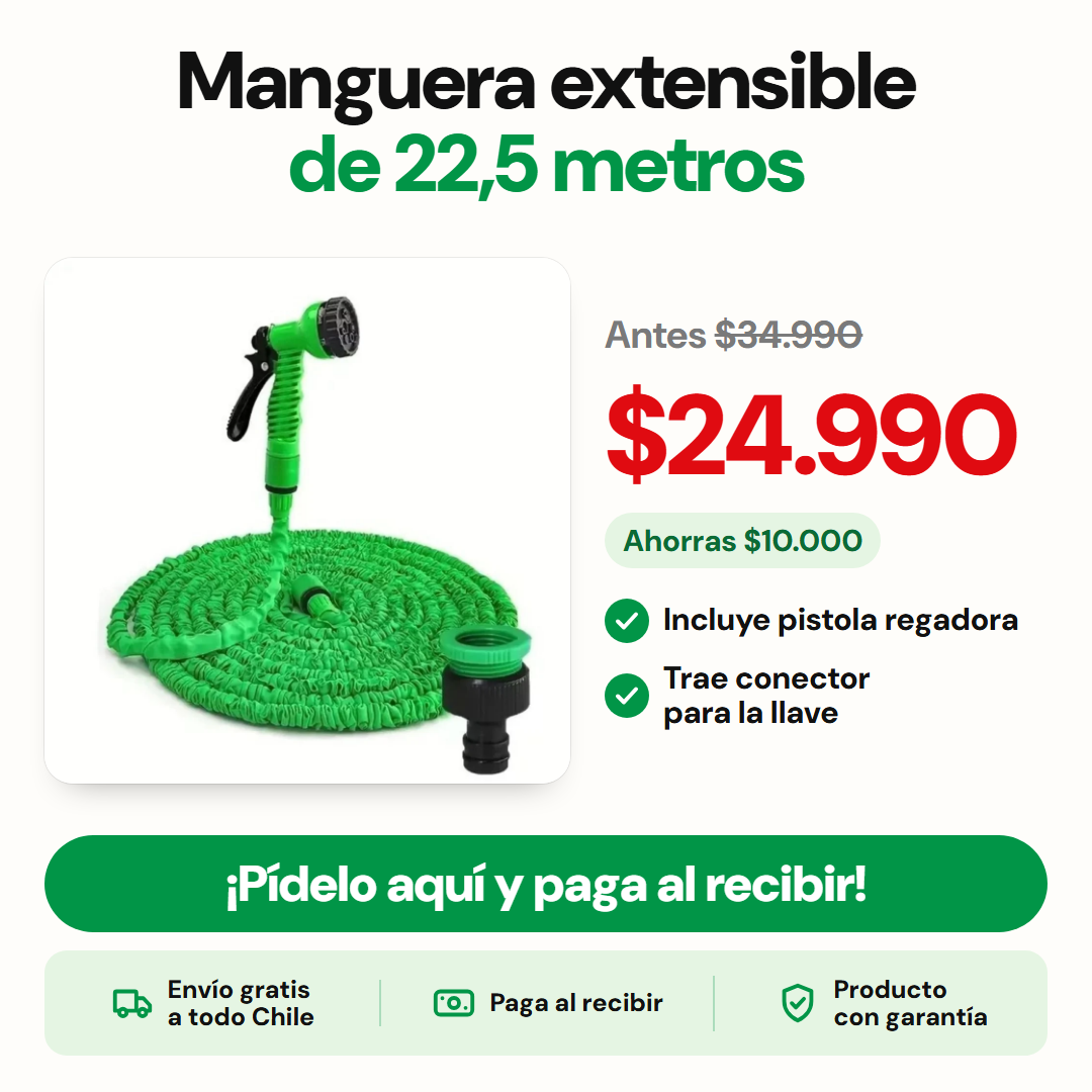 Manguera extensible de 22,5 metros