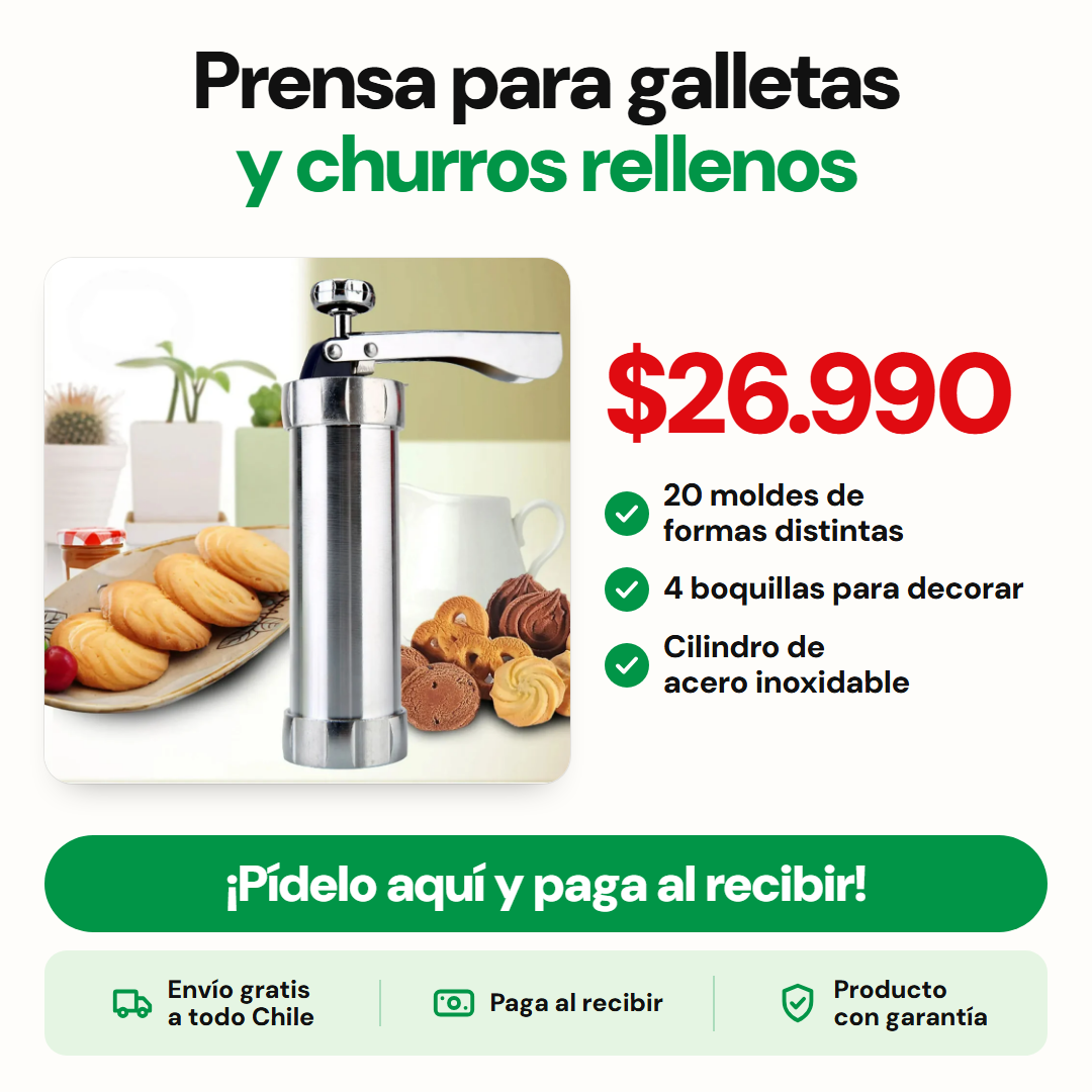 Prensa para galletas y churros rellenos