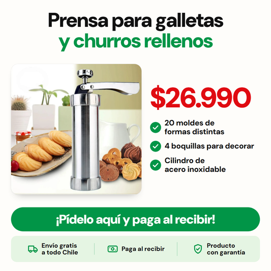 Prensa para galletas y churros rellenos