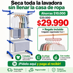 Tendedero 3 Niveles | Seca la Lavadora Completa sin Sol | Con Regalo